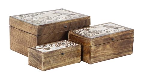 decorative wooden and metal boxes|decorative square boxes with lids.